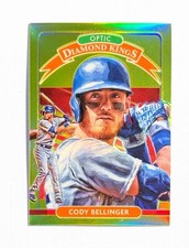 Cody Bellinger ~ 2020 Panini Donruss Optic ~ Diamond Kings Lime Green Prizm #3