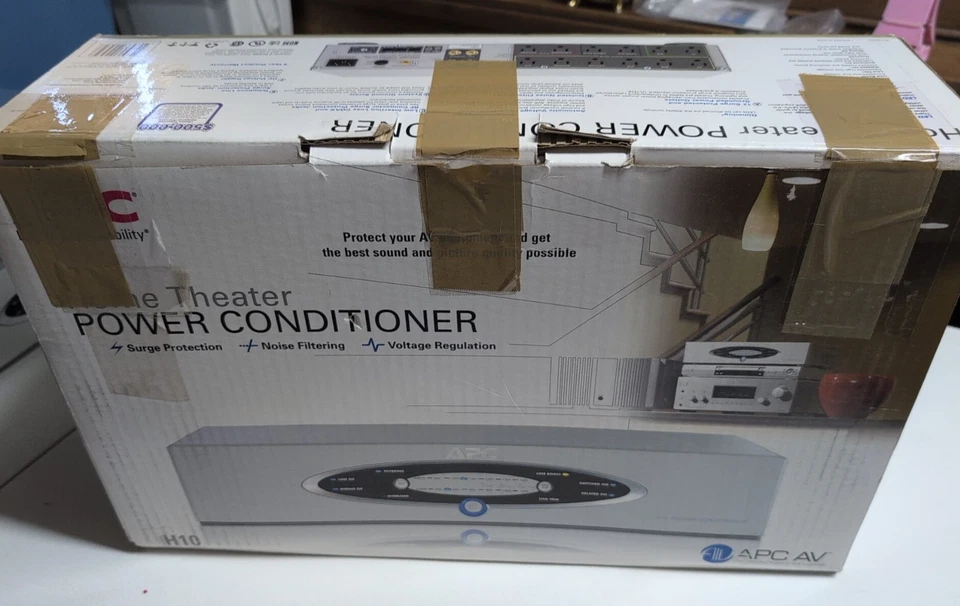 Acondicionador eléctrico de cine en casa APC H10 plateado audio video protección contra sobretensiones Foto 3 de 4