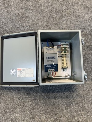 Sola SDN 4-24-100LP 24VDC Power Supply Panel Hoffman A10086CH Tested 120V input