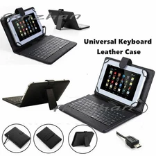 For Alcatel Tablet 7"~8" Android Tablets Universal USB Keyboard Leather Case USA