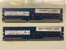 Lot of 2x SK Hynix 4GB DDR3-1600 PC3-12800U UDIMM PC Desktop RAM HMT451U