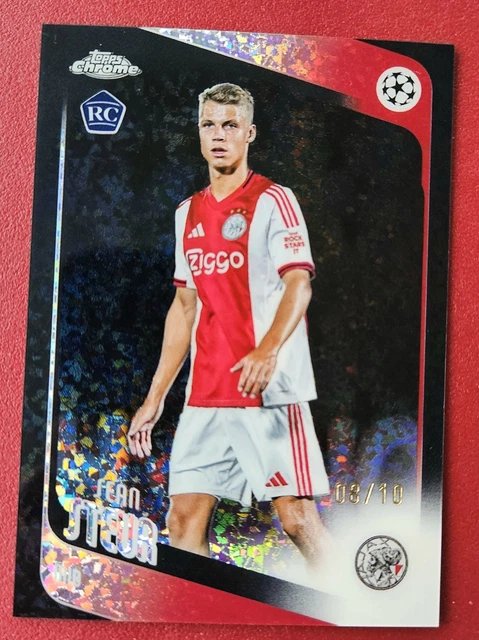 2026 Topps UCL Soccer Sean Steur Black /10 Rookie RC AFC Ajax Numbered SP #43