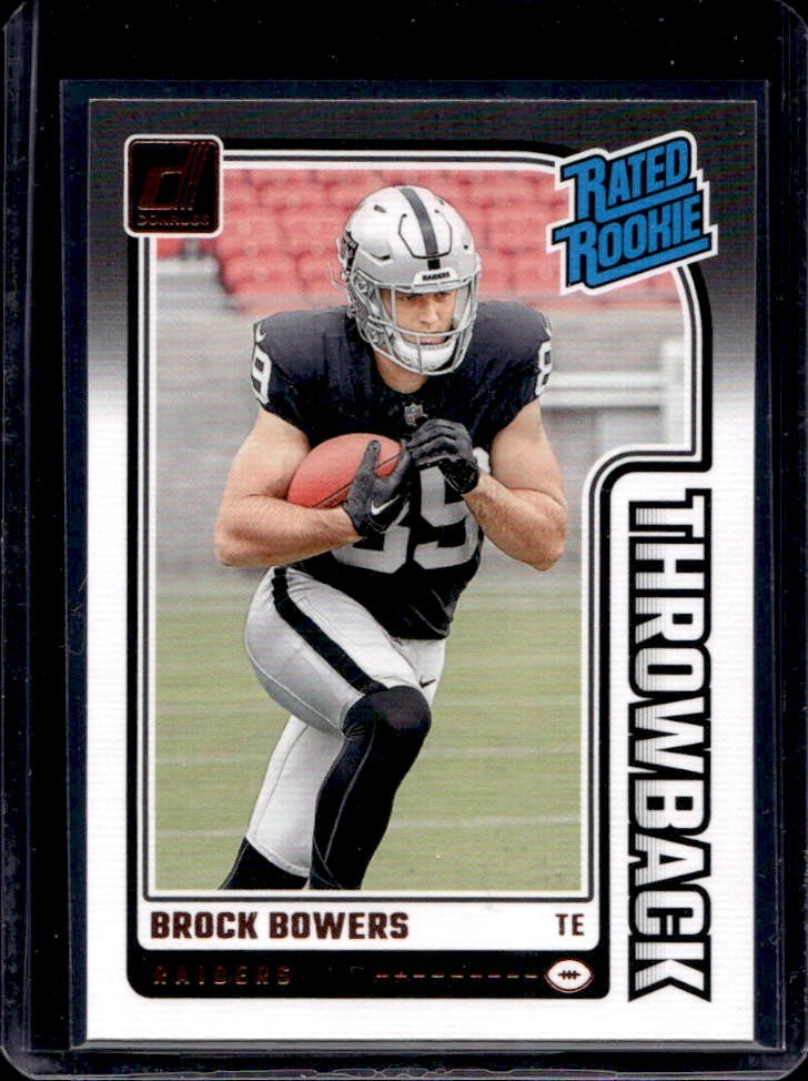 2024 Donruss Brock Bowers Rated Rookie Throwback #45 Raiders