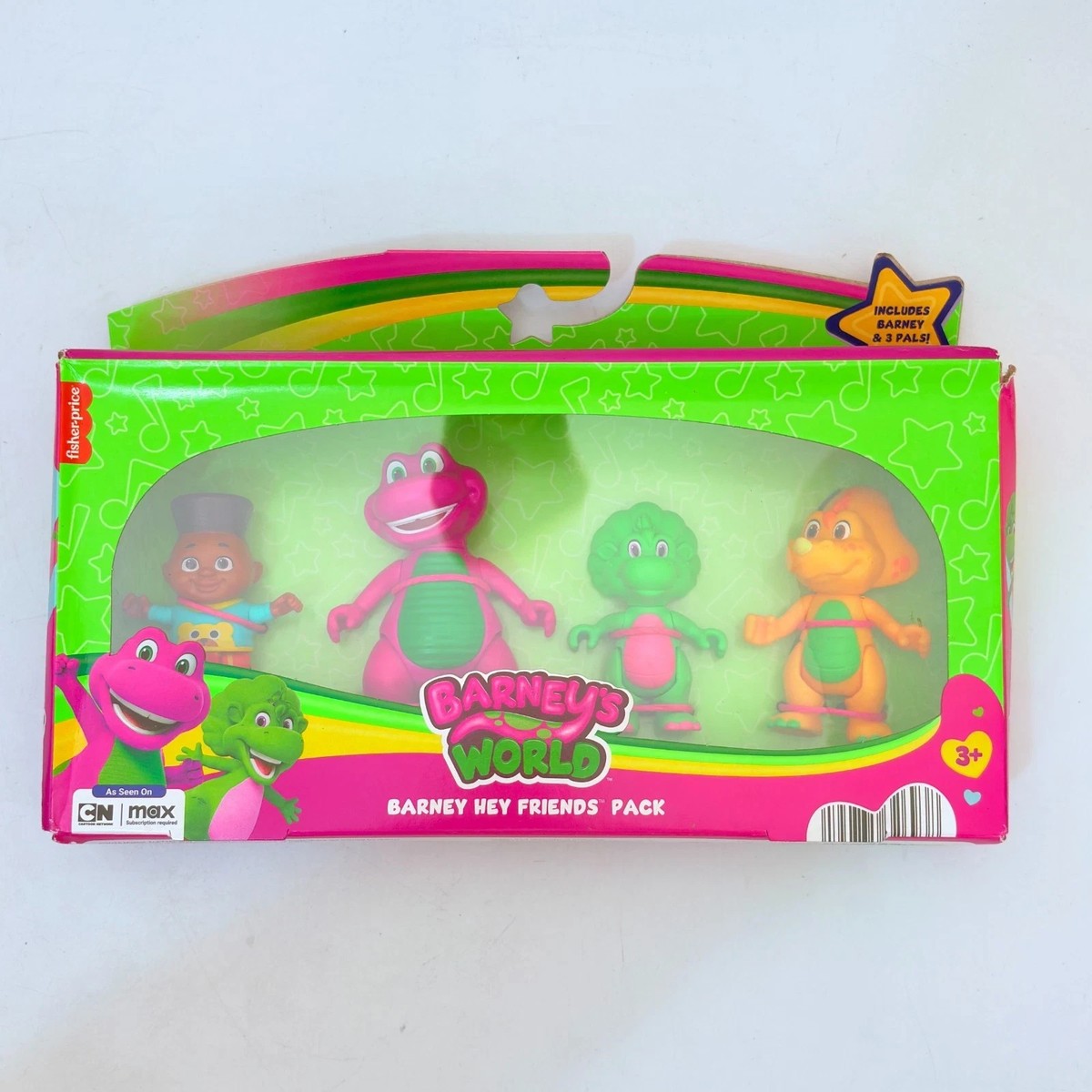 Barney's Hey Friends Pack 3-Inch Figures 4-Pack Barney, Baby Bop