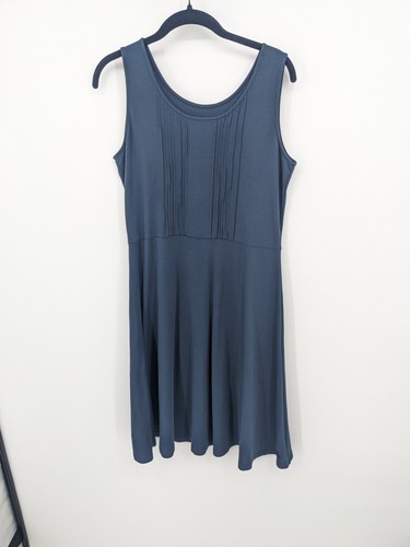 Fair Indigo Dress Womens Medium Blue Organic Pima Cotton Sleeveless Tank Casual - Picture 2 of 10