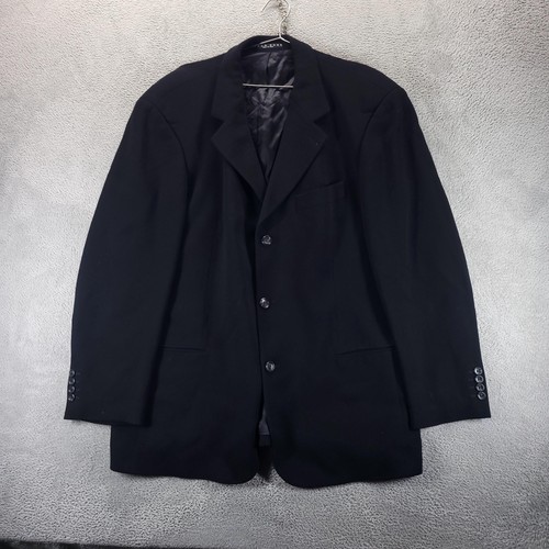 Hugo Boss, Hugo Boss Suit Jacket 44R Black Wool Einstein 3 Button Made In Italy Saks Fifth