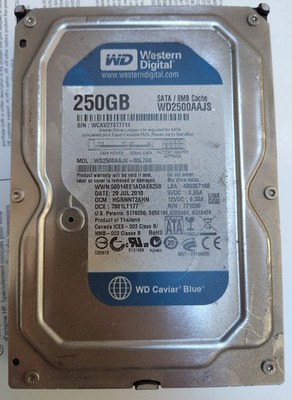 Western Digital Caviar Blue Festplatte 250GB,Intern,7200RPM