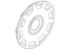 Genuine Volkswagen Wheel Cover 1c0-601-147-p-16z