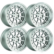 Set-4 Aodhan Ah04 16x8 4x100 Silver Machined 15mm Wheels Rims 16 Inch Set-4 Aodhan Ah04 16x8 4x100 Silver Machined 15mm Wheels Rims 16 Inch