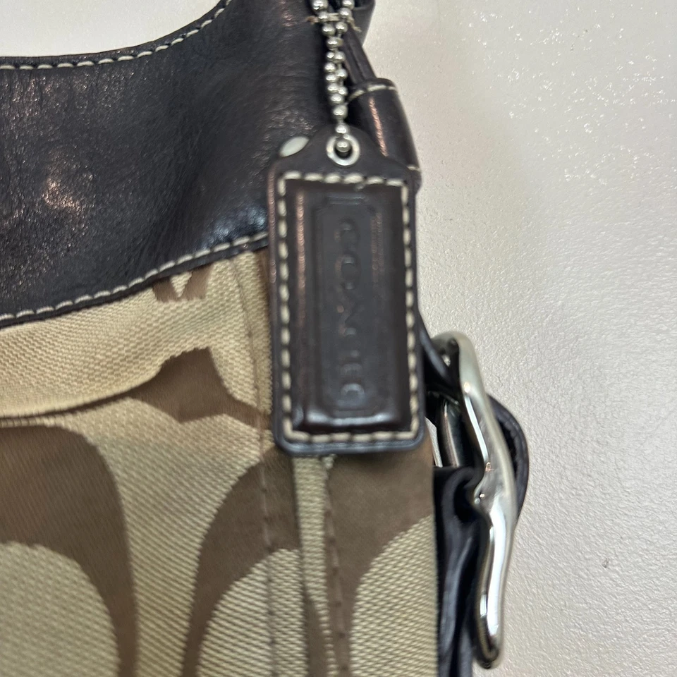 Bolso Hobo Coach Zoe K0993-F12657 Marrón Tostado Firma Y2K Vintage Bolso de Hombro Foto 4 de 4