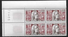 1966 BLOC De 4 coin numéroté académie des sciences  N° 1487 neuf **