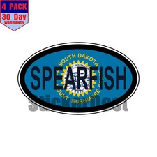 South Dakota Spearfish State Flag Oval Sticker 4 Pack 3x2 Inch South Dakota Spearfish State Flag Oval Sticker 4 Pack 3x2 Inch