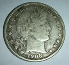1908-O Barber Half Dollar EF