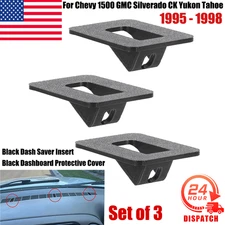 For 1995-1998 Chevy 1500 GMC Silverado CK Yukon Tahoe Black Dash Saver Insert 3X