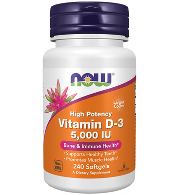 Now Foods Vitamin D3 5000IU 240 Softgels
