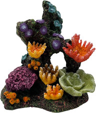 Charming Resin Coral Reef Ornament - Realistic Aquarium Decor Gift for Fish Sh