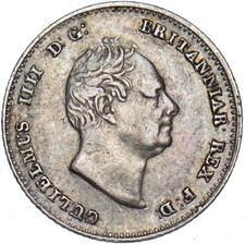 1836 Groat (Fourpence) - William IV British Silver Coin - Nice