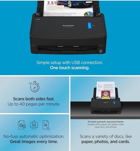 Fujitsu ScanSnap iX1400 ADF 600 dpi 40 ppm Document Scanner - (PA03820-B235) - 第 3/4 張圖片