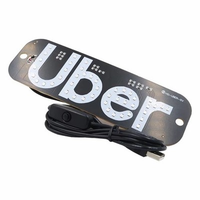 Bright U B E R Green LED Driver Display Sign USB  Switch Suction Cup  Ship Fast