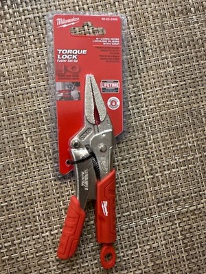 Milwaukee 6 in. Torque Lock Long Needle Nose Locking Plier- 48-22-3406 - 1PC