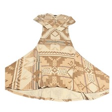 Polo Ralph Lauren Aztec Beacon Print Waffle Henley Maxi Dress M