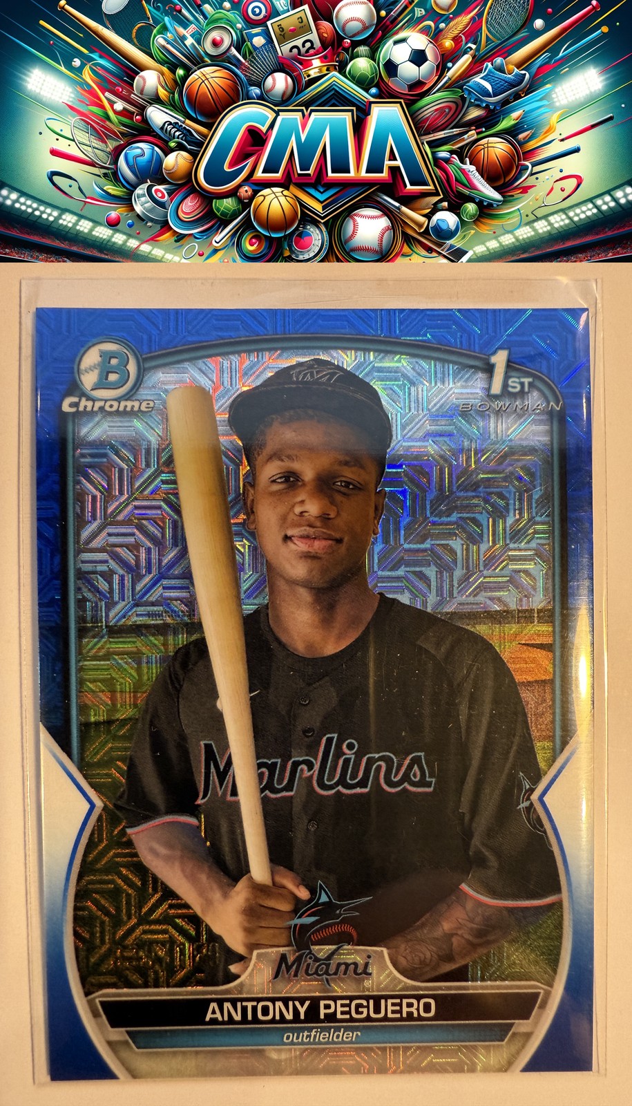 2023 Bowman #BCP-62 Antony Peguero Chrome Prospects Mojo Blue Refractors #/150