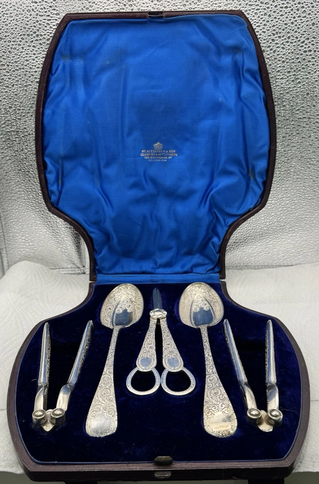 1895 - 1905 Thomas Bradbury Silver-Plated Nutcracker Set With Serving Spoons Etc