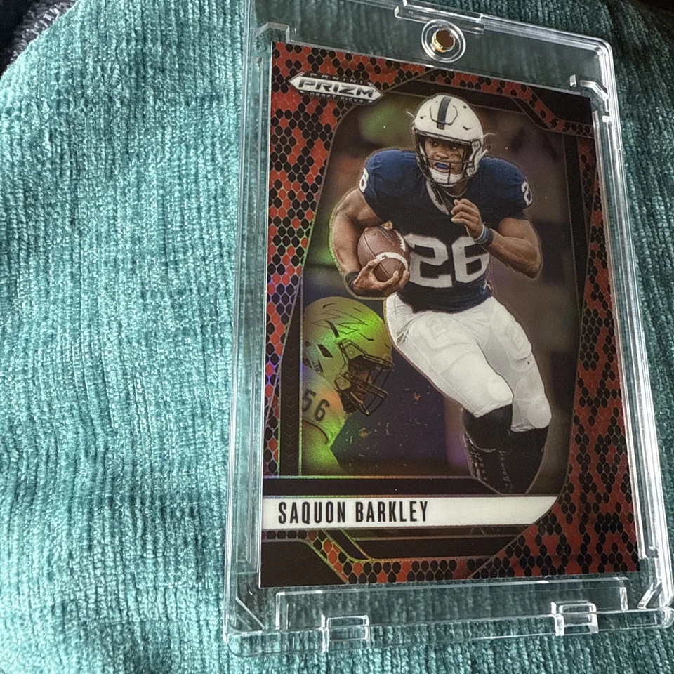 Selecciones de draft Panini Prizm 2025 #190 Saquon Barkley - Piel de serpiente Prizm - Penn State Foto 4 de 4