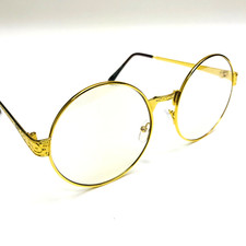 Migos Gold Metal Round Frame Clear Lens Men Women Eyeglasses 2018 NEW Sunglasses