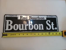 Metal SIGN Bourbon Street Rustic New Orleans Shop Market French Quarter 15"
