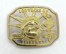 Vintage Statue of Liberty 100 Years Of Liberty Belt Buckle 1886-1986