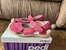 PEDIPED FLEX Berry Girls Sandals PINK US Size 1,5-2 EU 33 Washable Ex.condition