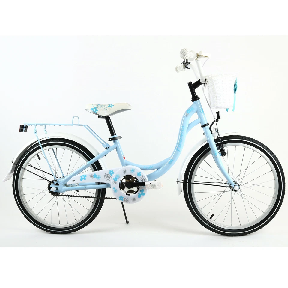 FLOWERS 20" Kinderfahrrad Mädchenfahrrad Fahrrad für Mädchen Kinderrad BLAU - Bild 4 von 4