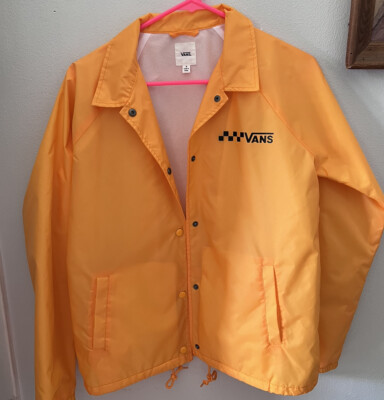 Vans Gold Thanks Coach Jacket Windbreaker Women’s Size Small EUC FREE SHIP 