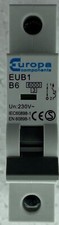 Europa Components B6 Circuit Breakers 6kA MCB's 6Amp IEC 60898-1 6 Amp AJ5