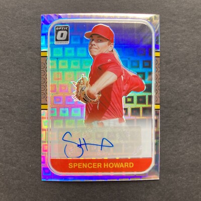 Spencer Howard 2021 Donruss Optic Retro 1987 Signatures Pandora Silver RC /15