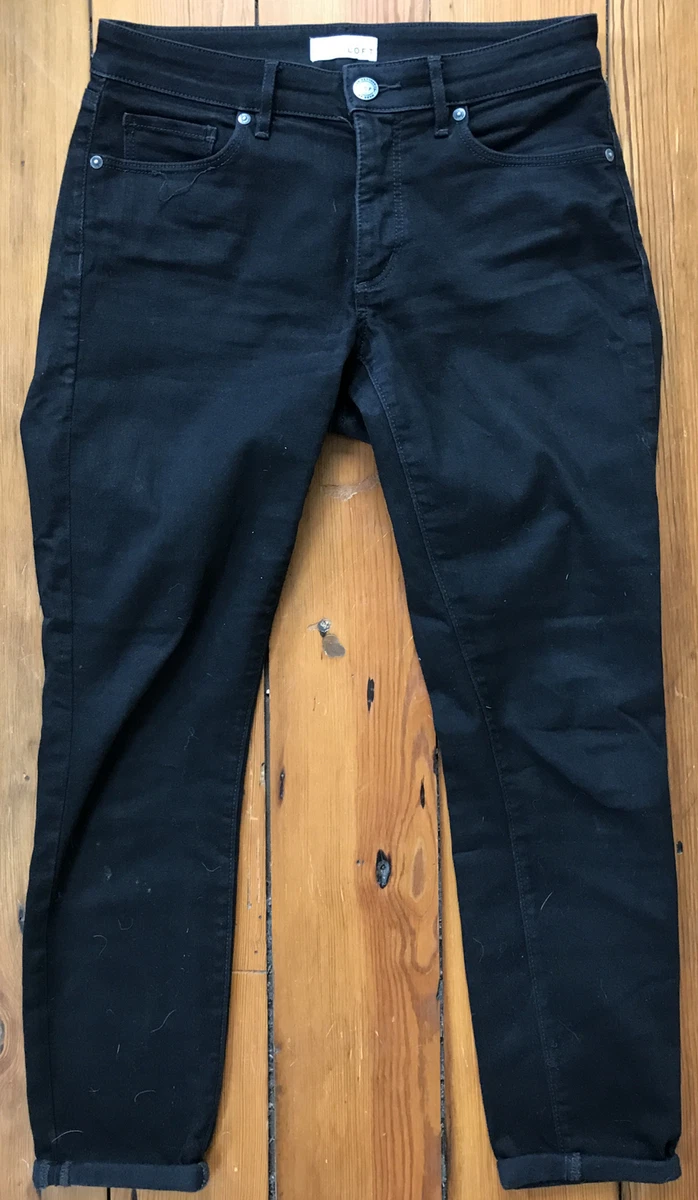 Loft curvy skinny black jeans sales
