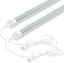 PACK de 2 luces LED vinculables para tienda 2FT T8 28W 6000K tubo luces LED armario armario