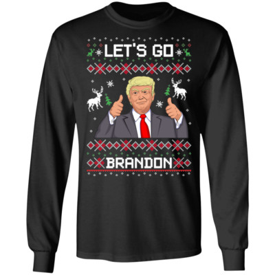 Let's Go Brandon Trump 2024 Christmas Party Long Sleeve T-Shirt