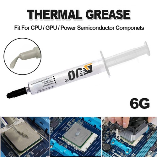 5X 6g GRAY COOLING Thermal Grease CPU GPU VGA LED Paste Compound In Syringe - Afbeelding 3 van 8