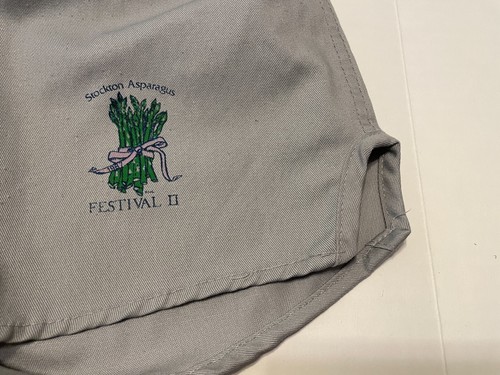 Vintage 1987 STOCKTON ASPARAGUS FESTIVAL 2 JOGGING SHORT SHORTS - Picture 4 of 7