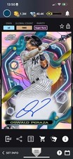 2023 Topps Bunt Oswald Peraza Cosmic Chrome Signature RC DIGITAL CARD