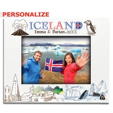 PERSONALIZE-Iceland Theme Picture frame-Magic of Iceland-Northern Lights