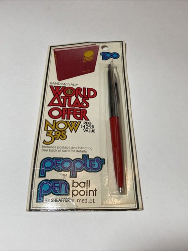 1974 Sheaffer Peoples Ball Point Pen NOS World Atlas