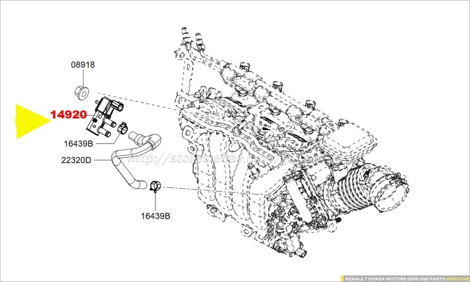 Válvula de control de purga para 2019 2020 2021 2022 2023 2024 Nissan Altima 2.0 KR20DDET Foto 2 de 2