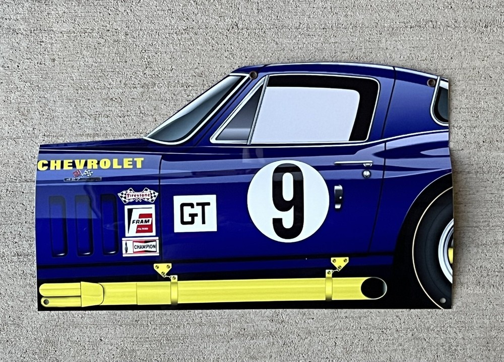 WOW!!! Curved 1966 Chevrolet Corvette Sunoco Mark Donohue GT Race Car