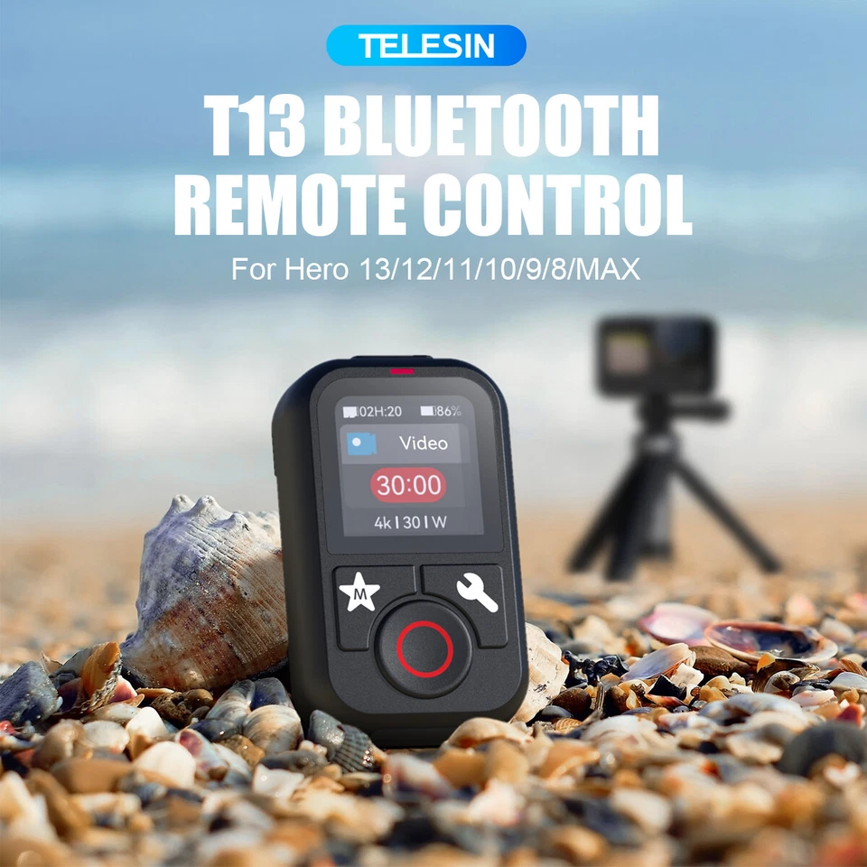 Bluetooth Wireless Remote Controller 60M For GoPro Hero 13 12/11/10/9 Max Camera - Image 2 of 4