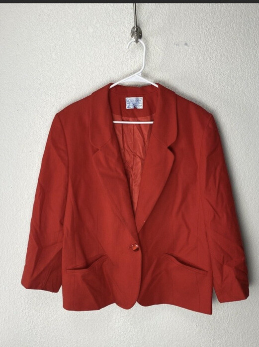 Pendleton One Button Wool Suit Jacket Size 14 Wom… - image 1