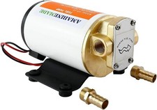 Bomba de aceite de 12 V 3,7 GPM (14,0 LPM) bomba turbo bomba de transferencia de aceite de recolección de combustible blanca