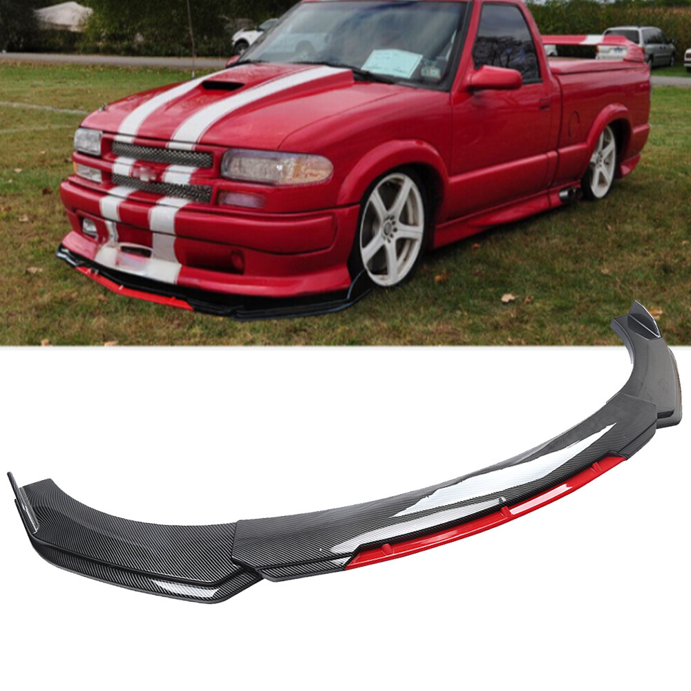 For Chevrolet S10 Xtreme Carbon Fiber style Front Bumper Lip Spoiler